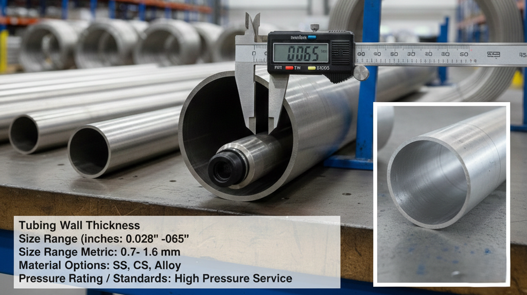 tubing wall thickness​ 1