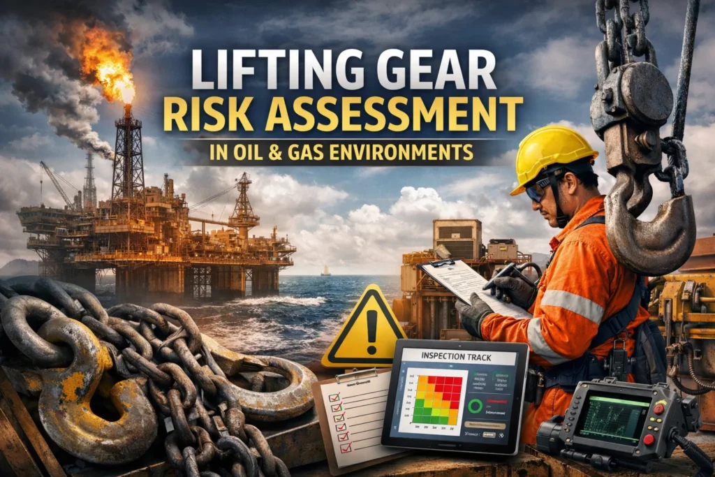 Lifting-Gear-Risk-Assessment-in-Oil-and-Gas "HSE risk assessment site inspection at oil and gas facility"