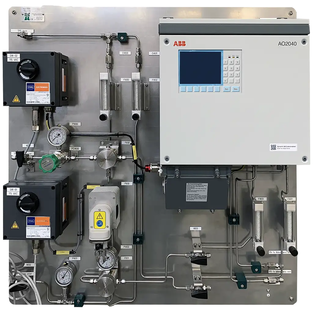 Sampling-system-for-ABB-Advance-Optima-AO2040-gas-analyzer-and-SHS-or-SCS-for-process-conditions-control