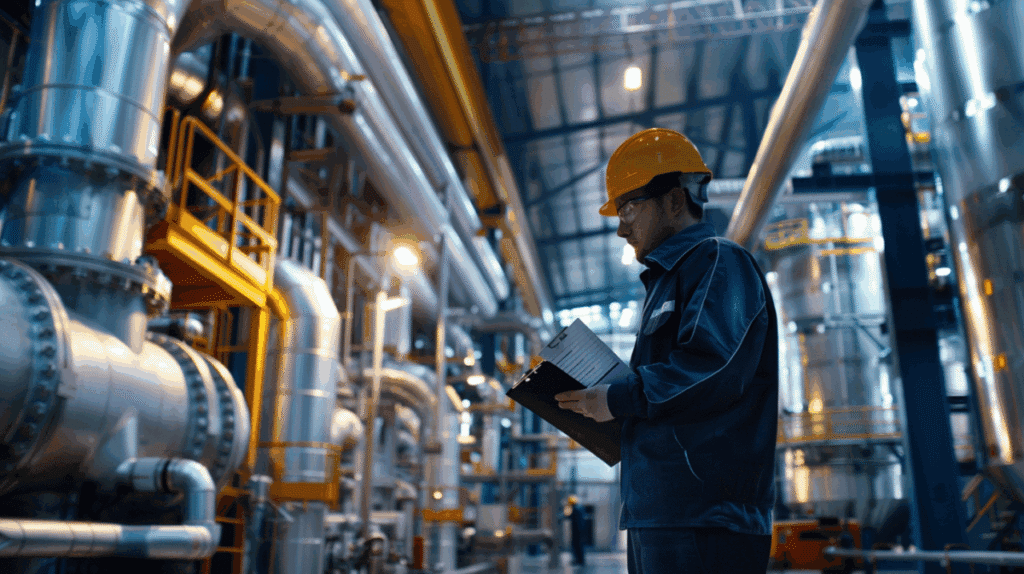 industrial-procurement-1200x673 quality assurance inspector verifying industrial equipment specifications before shipment